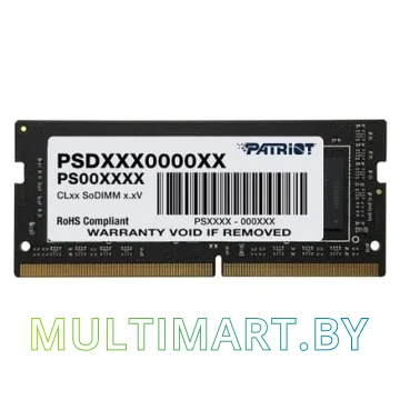 Оперативная память Patriot Signature Line 4GB DDR4 SODIMM PC4-21300 (PSD44G266682S)